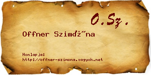 Offner Szimóna névjegykártya